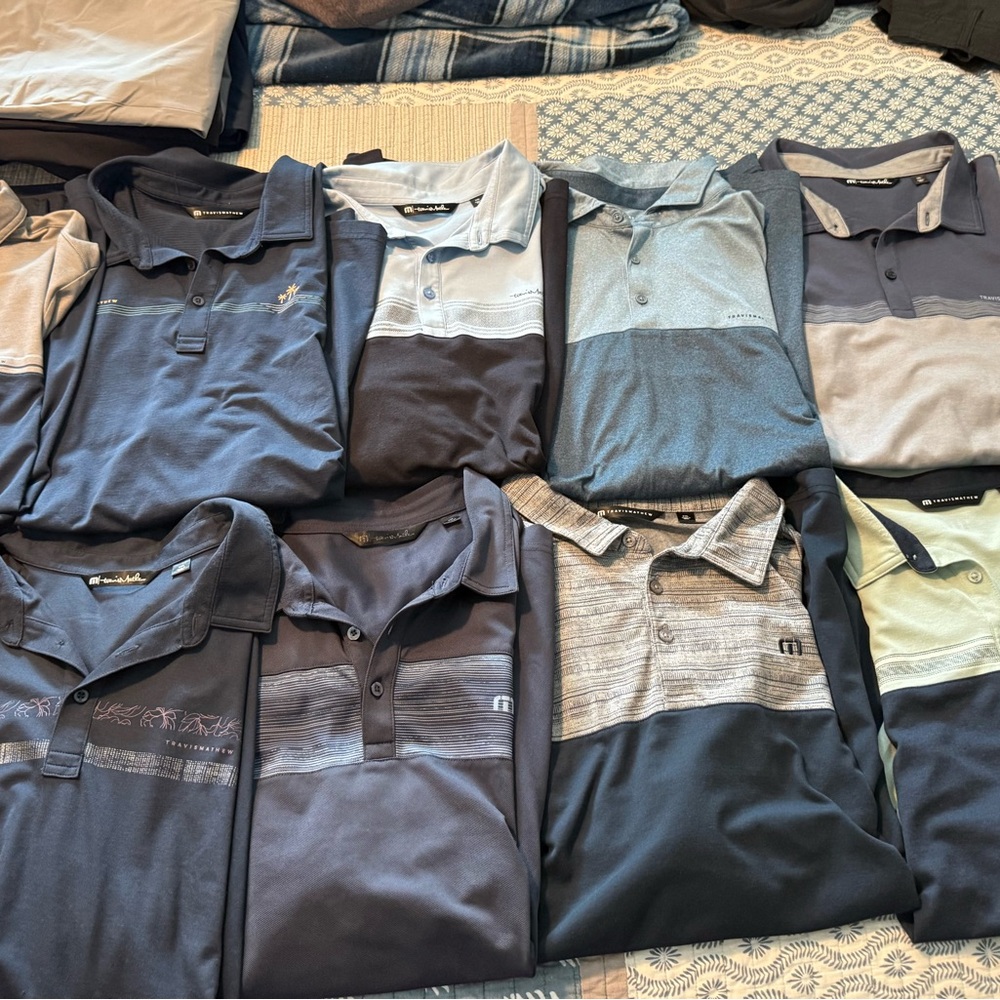 Travis Mathew Assorted Polo Collection lot of 12